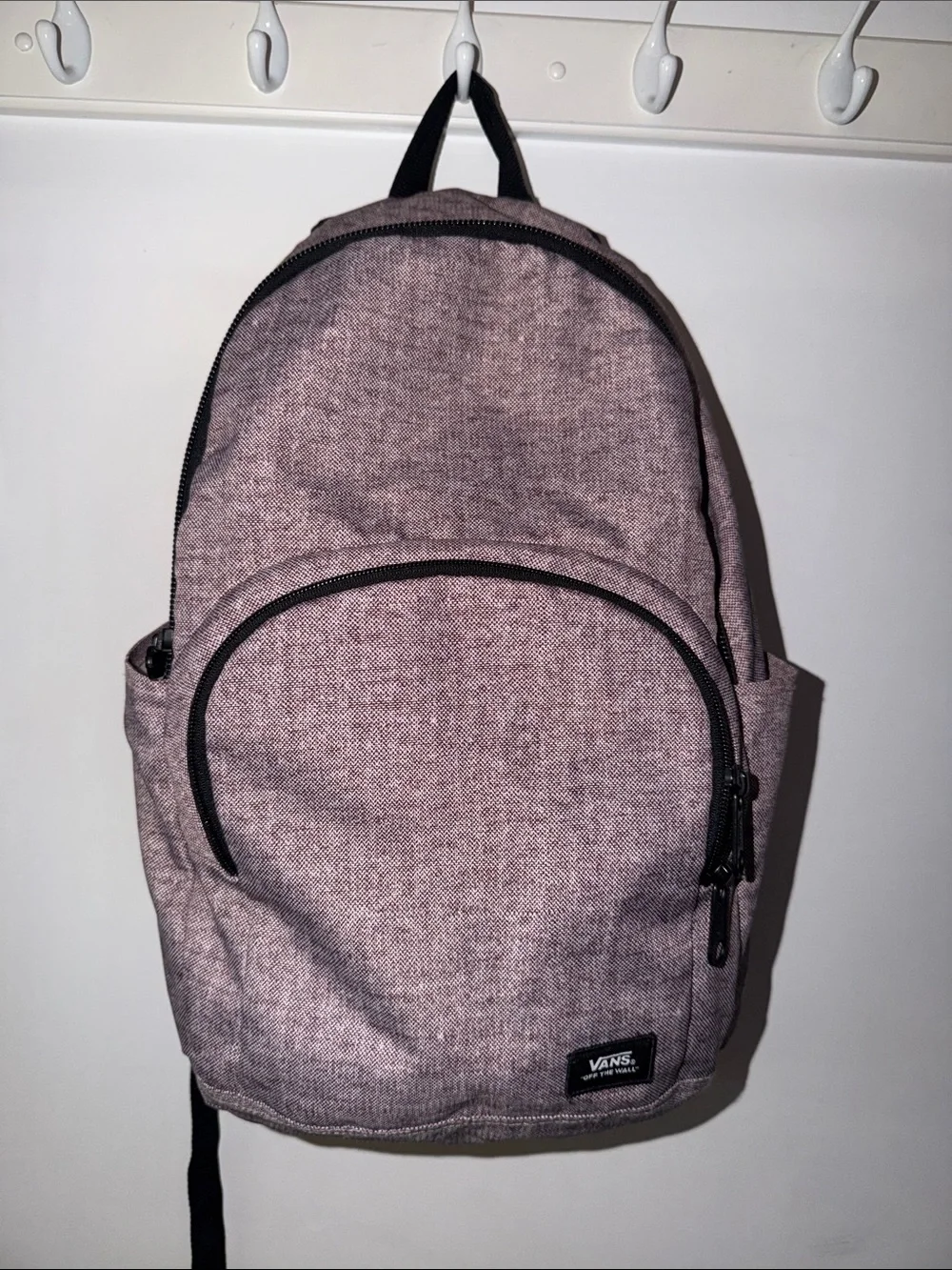Vans Men's Heather Pink Backpack with Black Trim